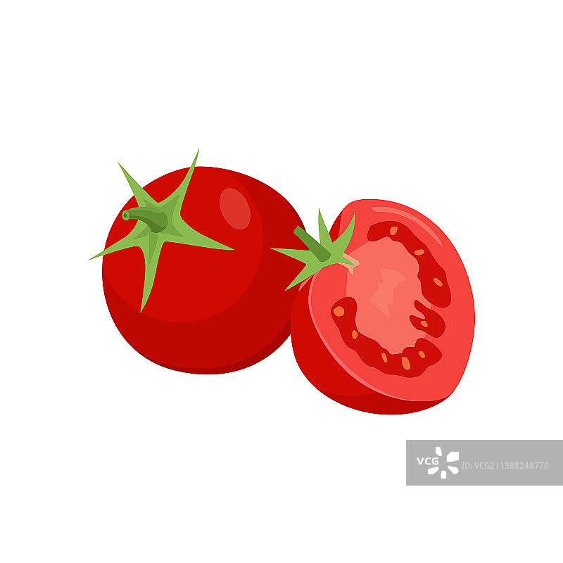 扁平风樱桃番茄图片素材