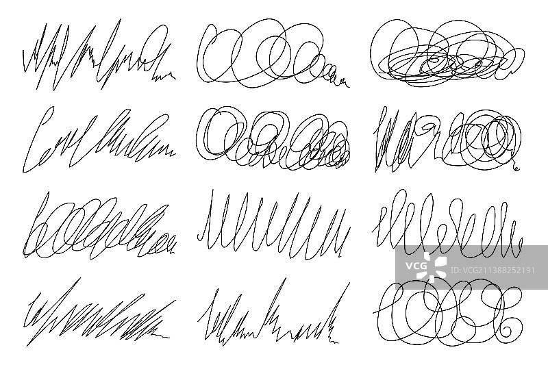 缠绕的涂鸦线条艺术图片素材