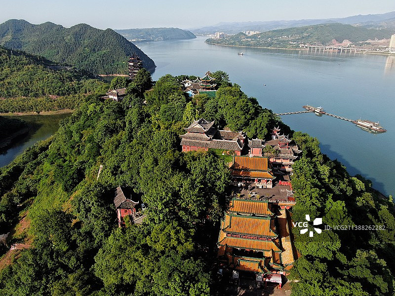 重庆丰都鬼城 丰都名山航拍图片素材