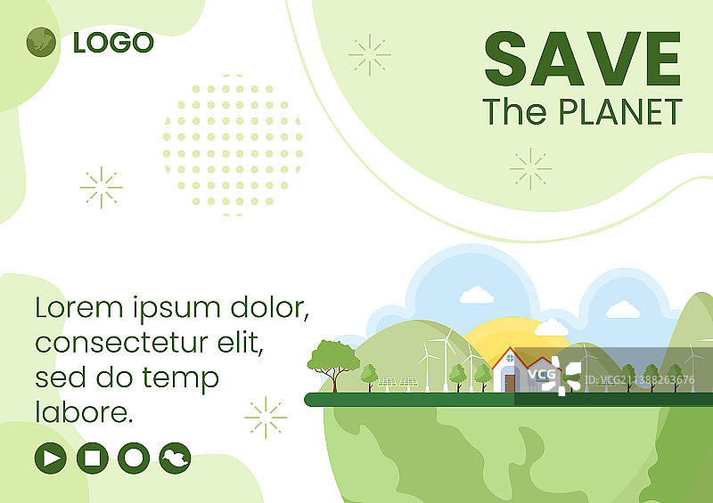 拯救地球宣传册模板图片素材