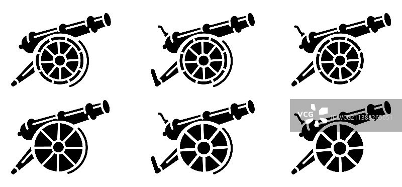 博物馆大炮标志库存图片素材