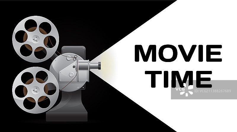 复古电影放映机、胶片和票图片素材