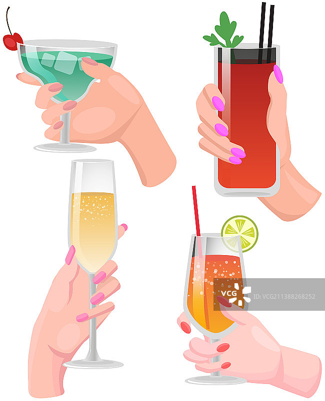 热带酒精鸡尾酒饮品图片素材