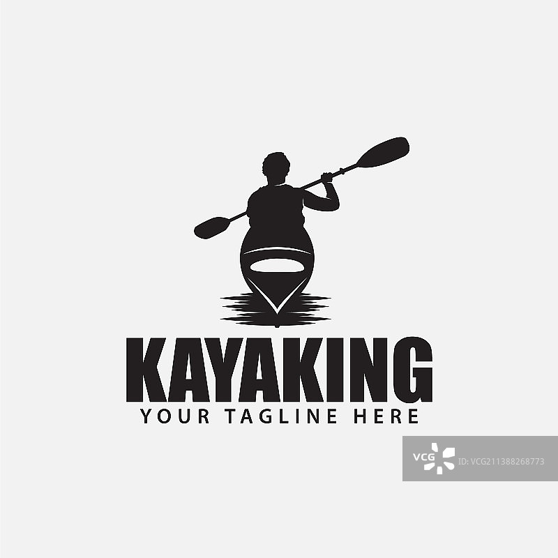 皮划艇Logo设计图片素材