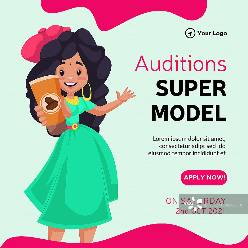 模特女孩banner设计图片素材