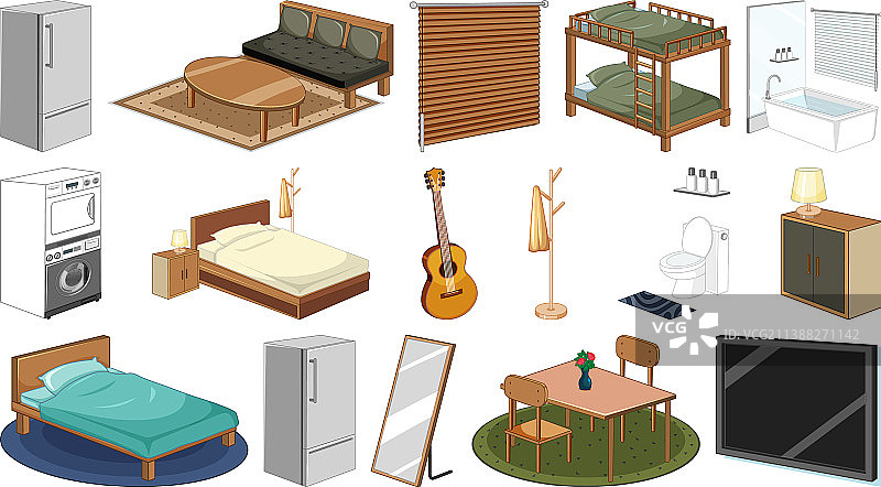 室内家具和装饰品图集图片素材