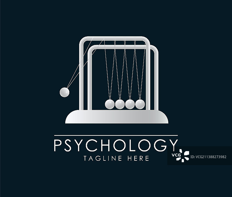 牛顿摆标志催眠疗法符号图片素材