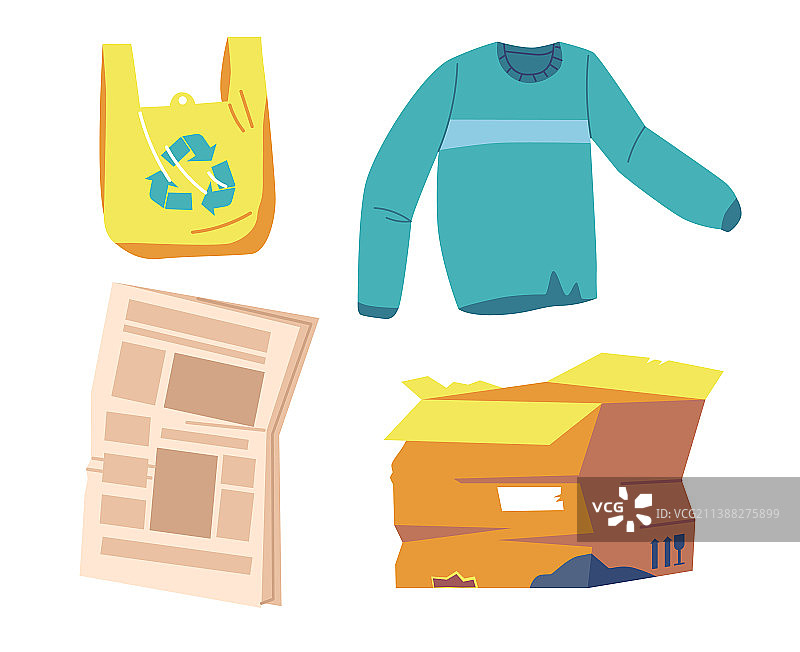 垃圾和塑料袋合集图片素材