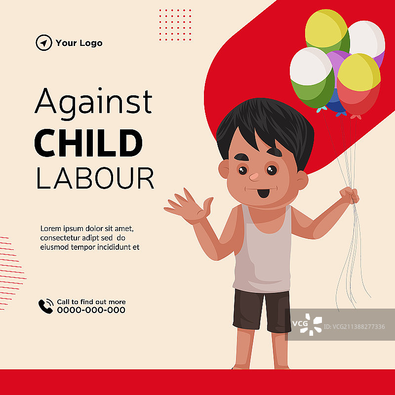 反对雇佣童工banner设计图片素材