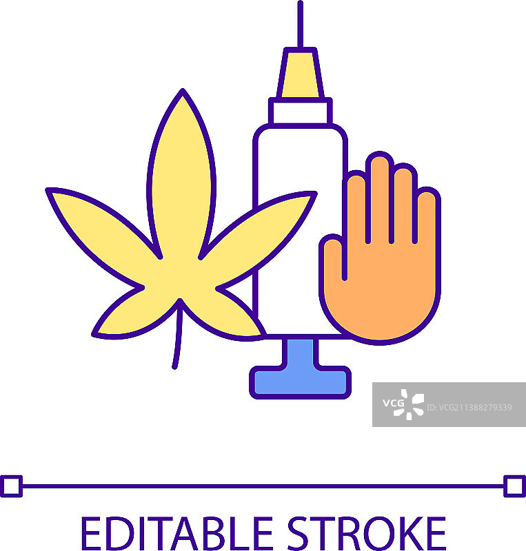 戒瘾治疗RGB颜色图标图片素材