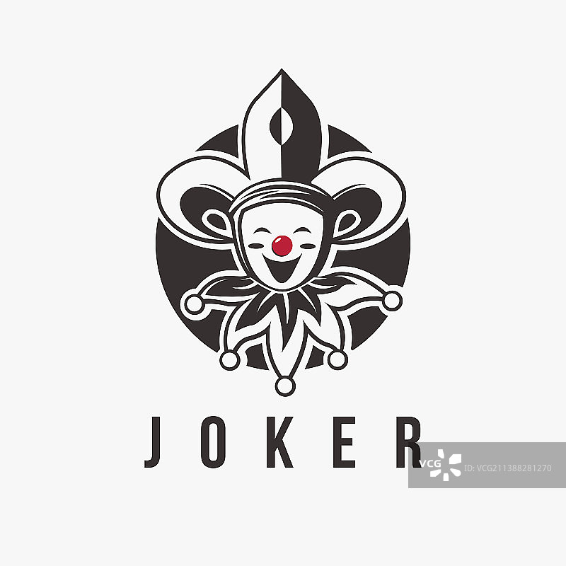 有趣的Joker小丑标志图标模板图片素材