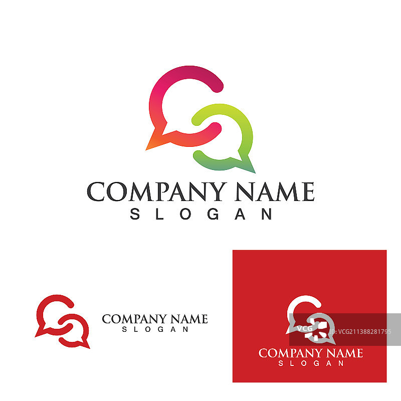 聊天气泡标志和符号模板图片素材