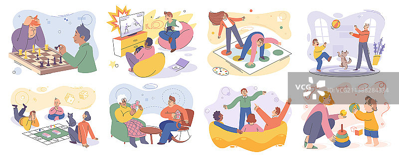 家庭娱乐日常生活休闲套装图片素材