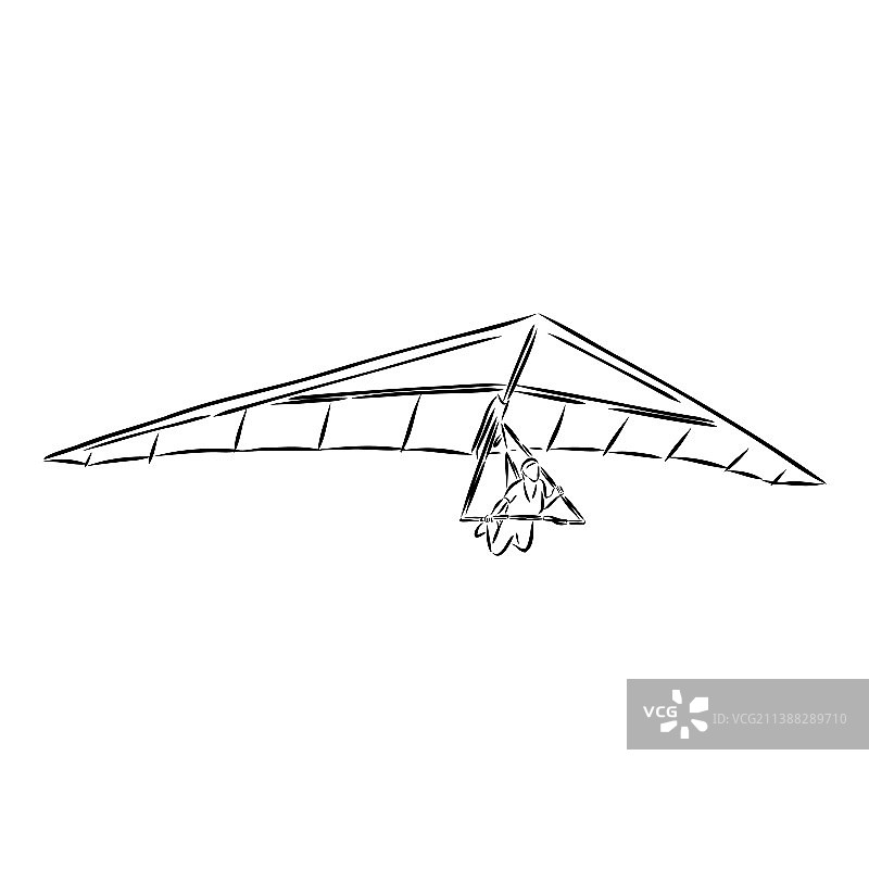 手持滑翔机极限天空运动飞行概念图片素材
