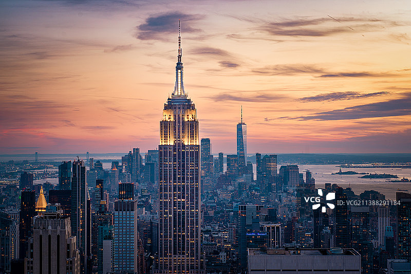帝国大厦与新世贸中心图片素材