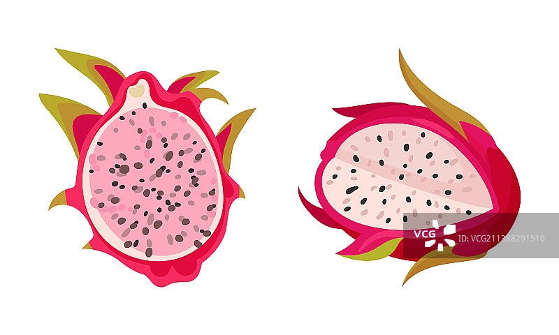 白色多汁的火龙果图片素材