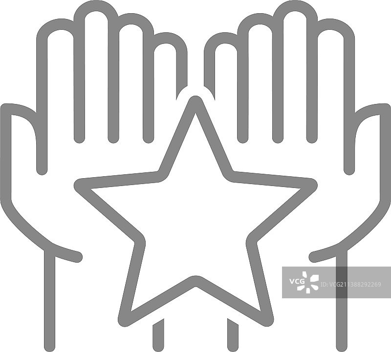 手持星线图标，排名最佳图片素材