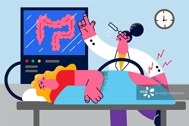 病人接受结肠镜检查图片素材