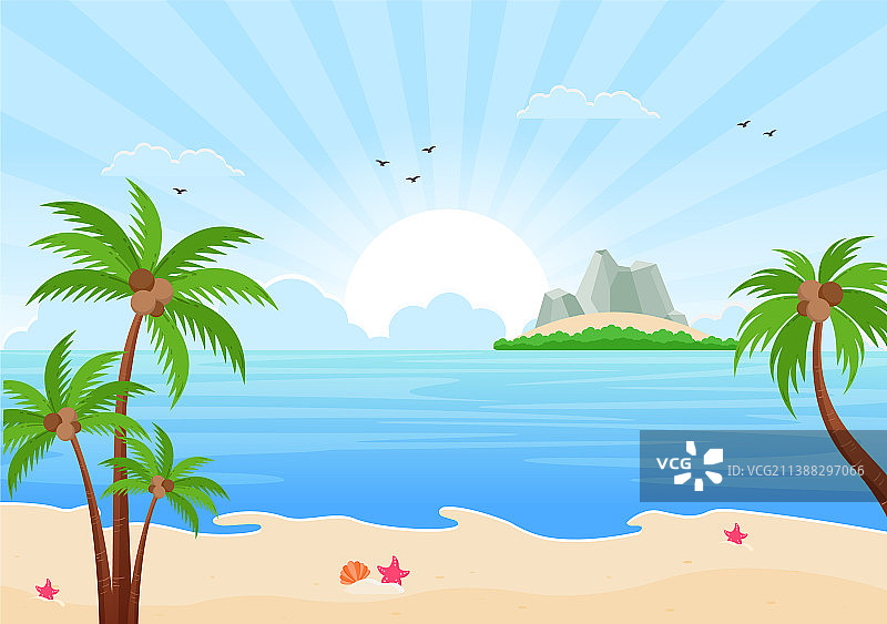 海上日出景观图片素材