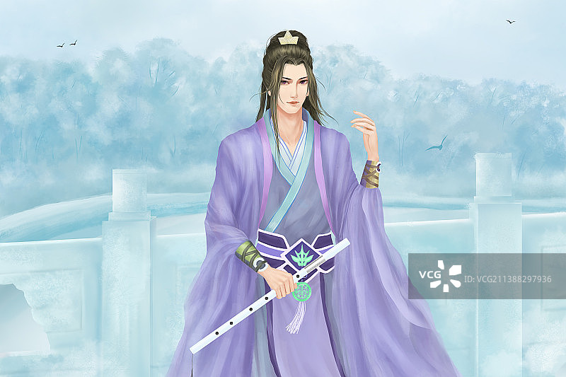 古风插画立绘男仙侠图片素材