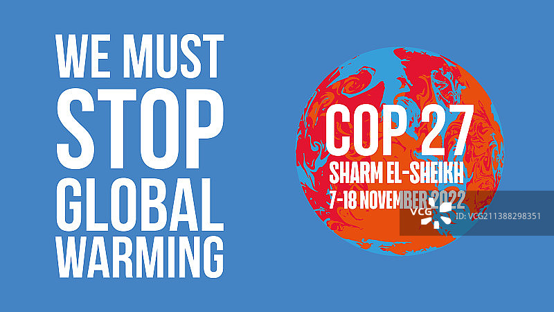 停止全球变暖COP27-沙姆图片素材