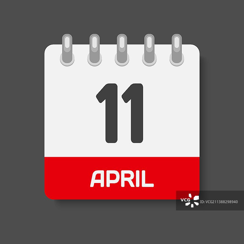4月11日日历模板图标图片素材