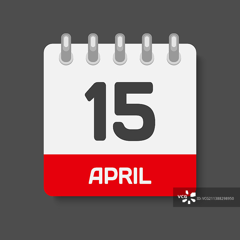 4月15日日历页图标模板图片素材
