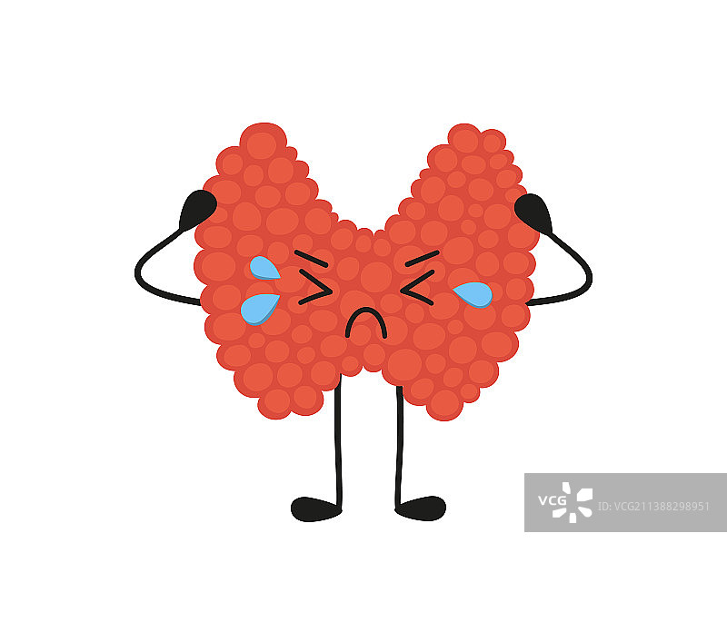 卡通不健康的甲状腺图片素材