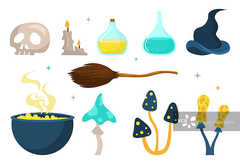 女巫的道具套装图片素材