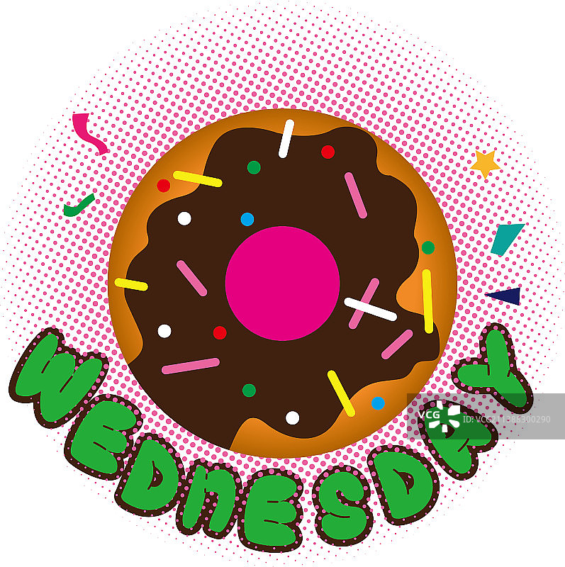 周三英文字体小场景icon图片素材