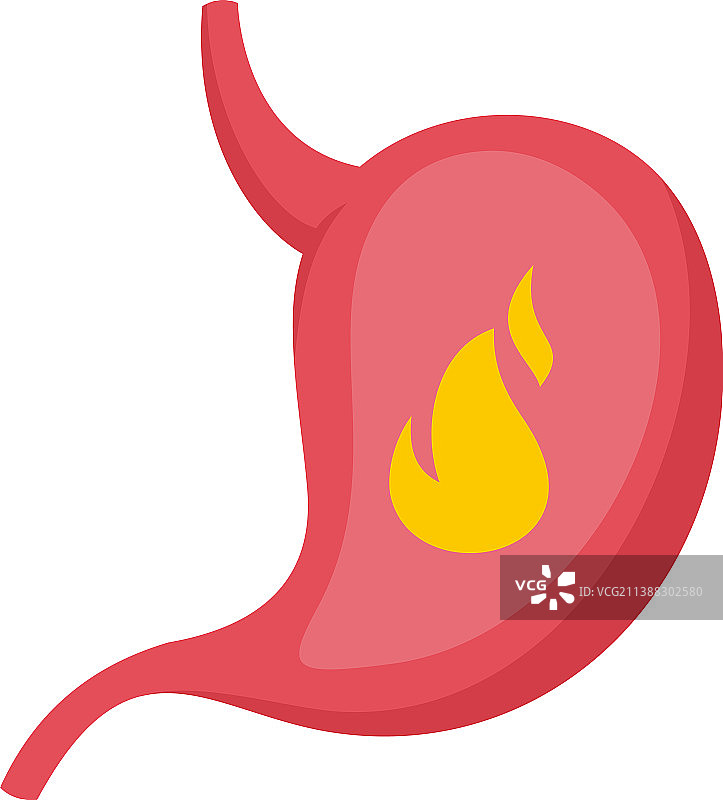 火焰胃部图标图片素材