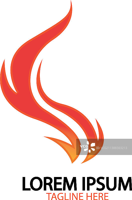 火焰标志图标设计模板图片素材