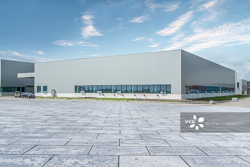 现代工厂厂房物流园街景图片素材