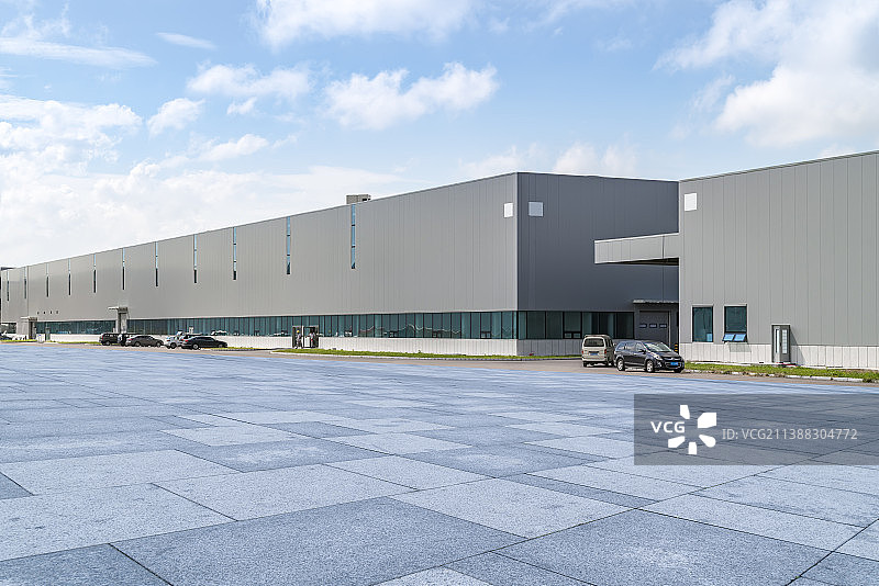 现代工厂厂房物流园街景图片素材