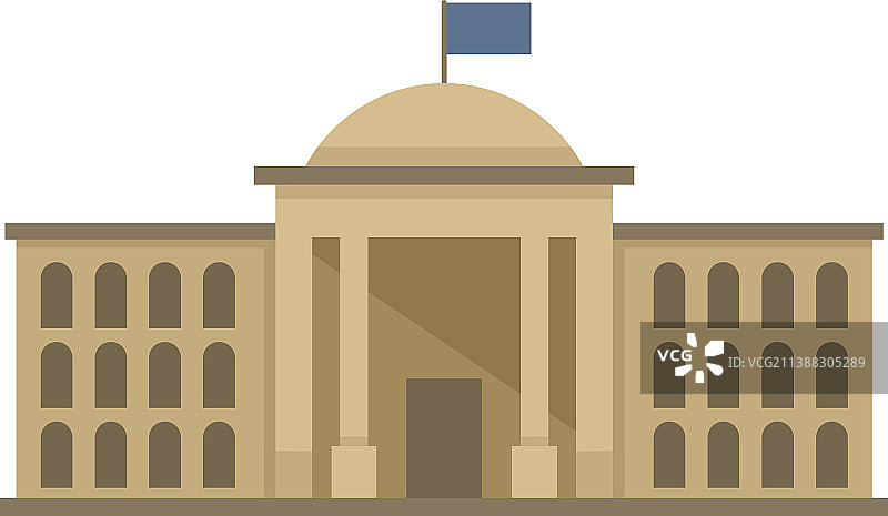 议会机构图标扁平隔离图片素材