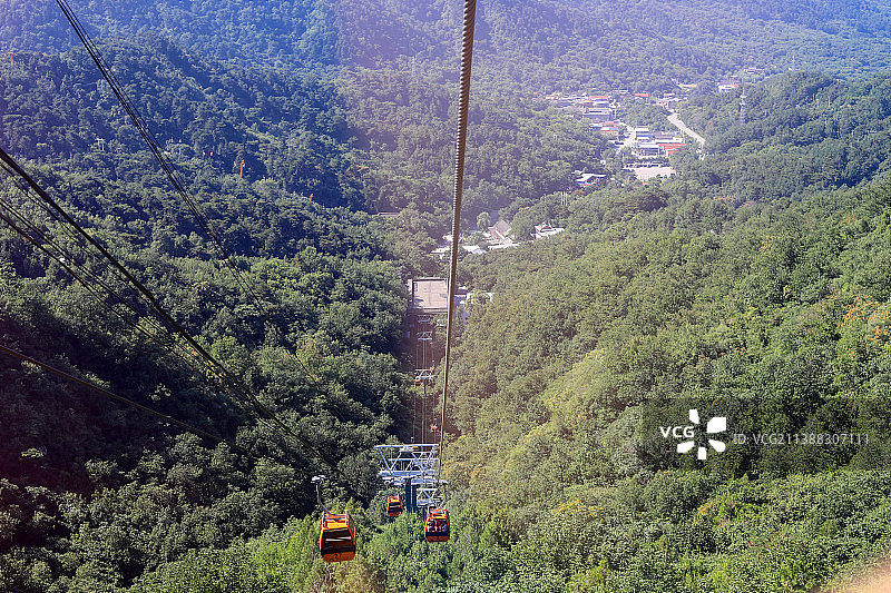 北京慕田峪长城 - 缆车图片素材