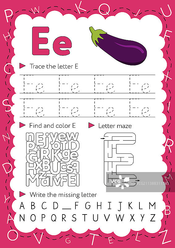 儿童手写练习册图片素材