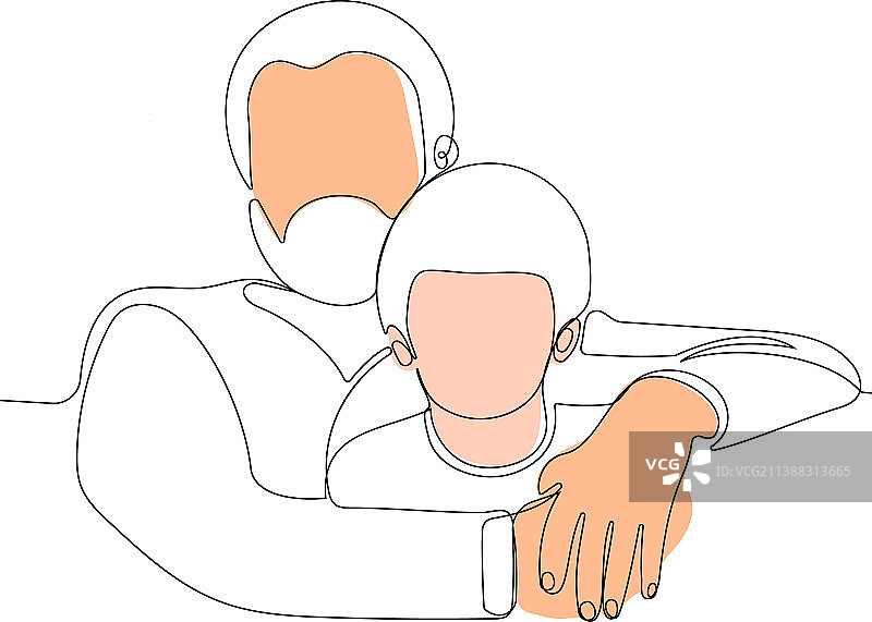 爷爷拥抱可爱的孙子图片素材