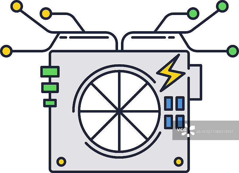 电源盒交流电源图标变电站图片素材