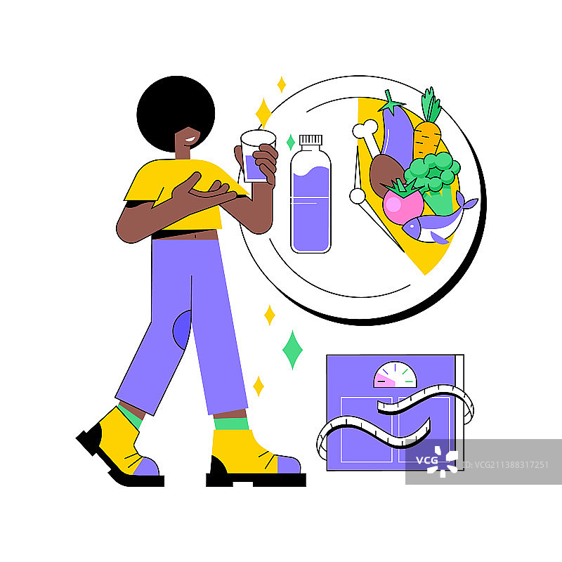 间歇性禁食抽象概念图片素材