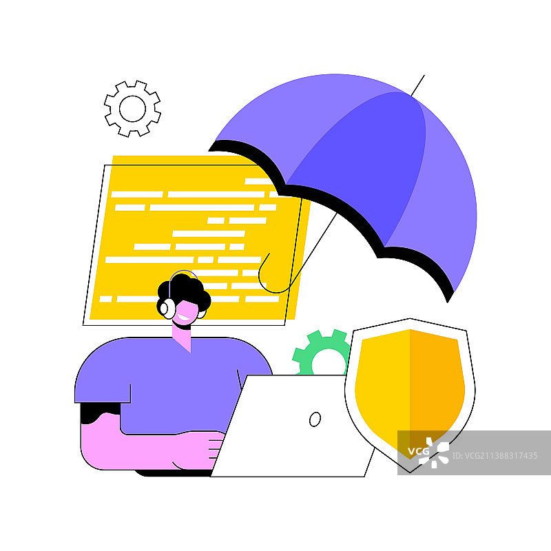 网络保险抽象概念图片素材