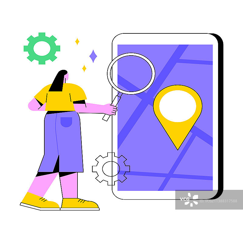 手机追踪柔和抽象概念图片素材