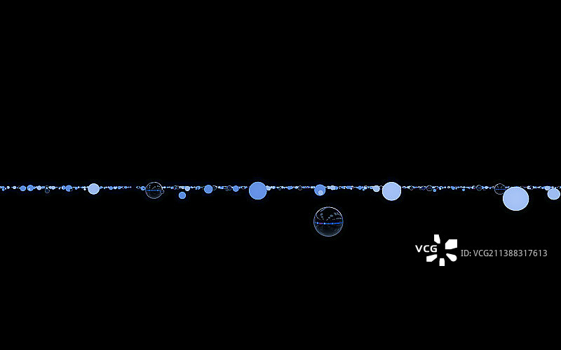 水平面圆形气泡抽象宇宙行星图片素材
