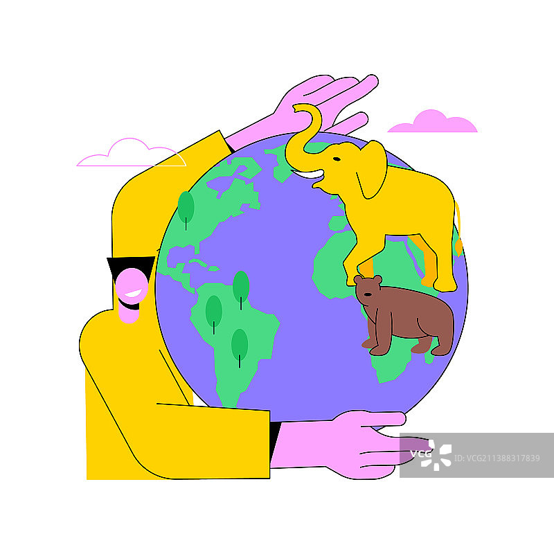 保护野生动物抽象概念图片素材