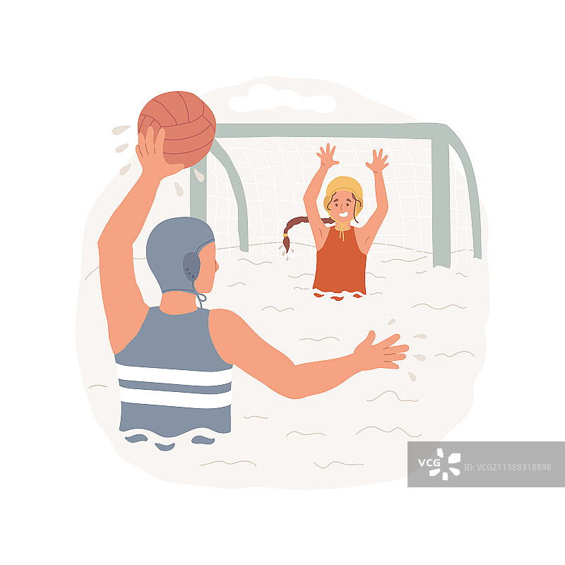 水球运动卡通插画图片素材