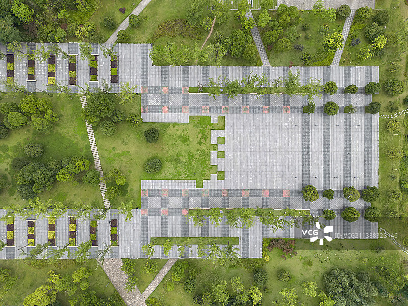 重庆北碚蔡家中央森林公园航拍风景图片素材