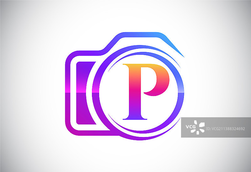 字母P相机图标标志图片素材
