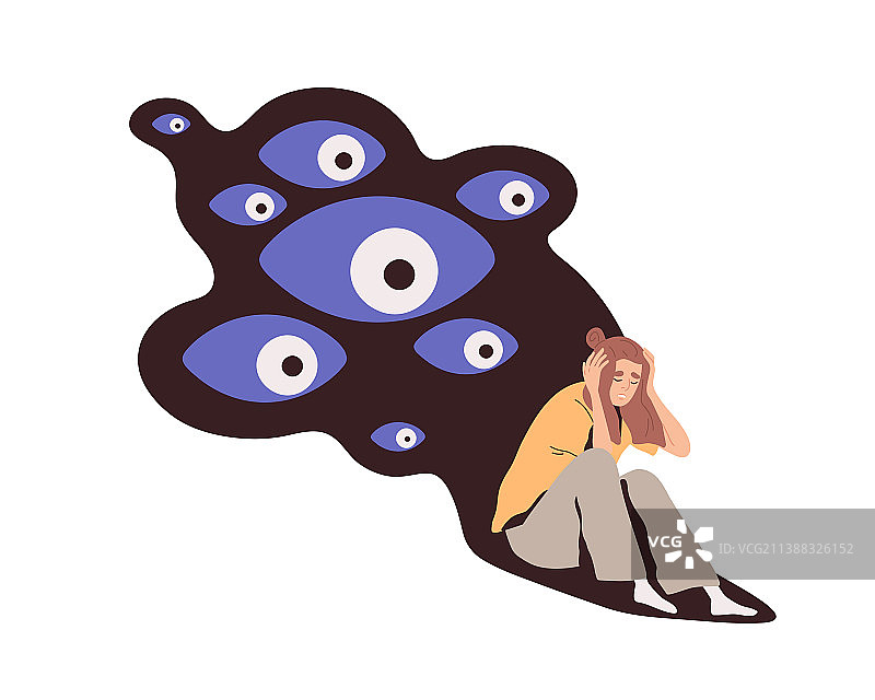 精神健康者的妄想症图片素材
