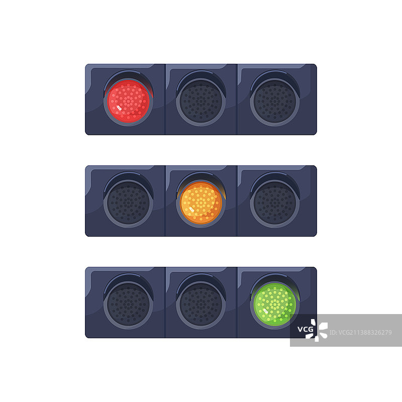 红黄变换的交通信号灯图片素材