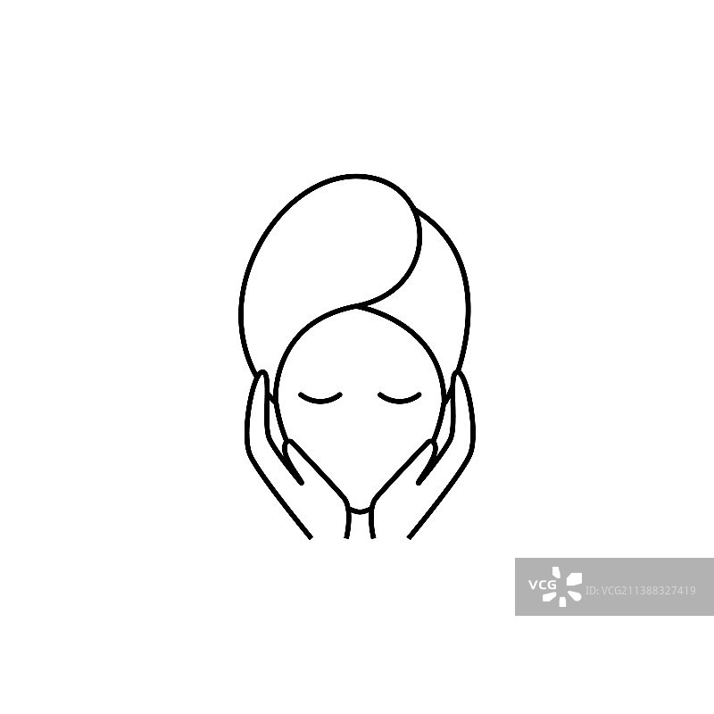 面部按摩单图标图片素材